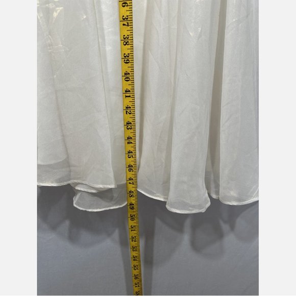 NWT $398‎ Mac Duggal [ 0 ] Rosette One Shoulder Tea Length Dress White - Picture 7 of 15